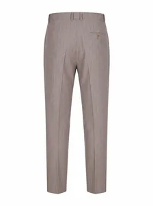 Back view of professional men's business dress trousers with fine pinstriped pattern
