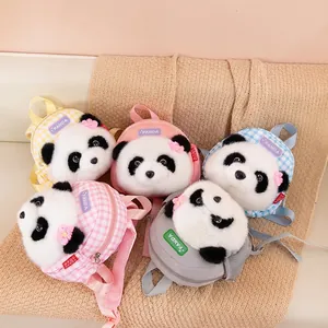 Vielfalt an niedlichen Panda-Plüschrucksäcken für Kleinkinder in verschiedenen Farben
