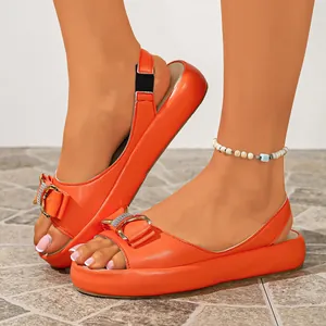 Women's European Fashion Platform Sandals Rhinestone Bowknot High Heel Slides Summer Outdoor Thick Sole Slippers Plus Size