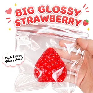 Realistic Strawberry Blueberry Squishy Toy Soft TPR Slow Rebound Fruit Squeeze Toy Stress Relief Sensory Toy For Kids Adults