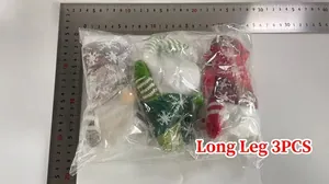 Set di 3 gnomi natalizi a gambe lunghe confezionati con righello di misura