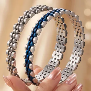 Mode Roestvrij Staal Horlogeketting Stijl Armband Voor Mannen Vrouwen Jubilee Schakel Ontwerp Niche Minimalistische Metalen Hand Sieraden Accessoire