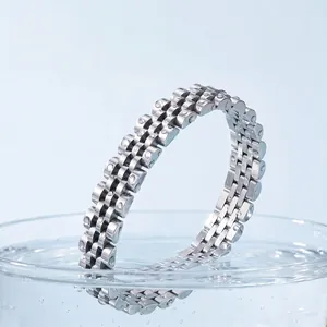 Waterproof stainless steel link bracelet watchband style for men and women trendy