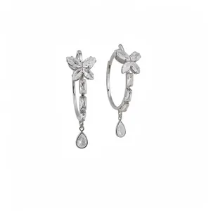 Elegante Koperen Zirconia Strik Waterdruppel Kwastje Oorbellen Voor Vrouwen Mode Sieraden Luxueuze Zoete Druppel Oorbellen Accessoires