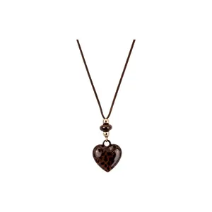 Collier Pendentif Émail Léopard Vintage Alliage Corde Tissée Longue Chaîne de Pull Bijoux Mignon Ours Cœur Étoile Champignon