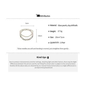 Detailseite des Glasperlen-Armband-Sets mit 19 cm Größe und Materialangaben.