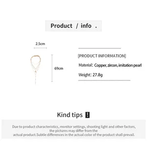 Detail view showing multi-layer gold star necklace dimensions and material specs.