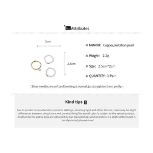 Vue détaillée du set de bagues en perles et cuivre avec dimensions et matériaux