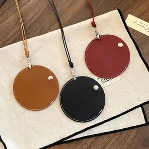 Driekleurige leren ronde hanger brillenklem ketting met koord, draagbaar accessoire
