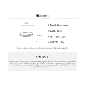 Detailed 18K gold plated zircon bracelet spec sheet with dimensions and material info.