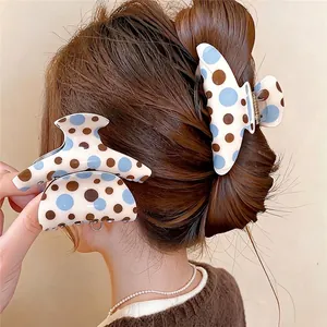 Acryl Polkadot Haarkralle Einfacher Koreanischer Stil Geometrische Große Kleine Haarspange Für Damen Hinterkopf Styling Haarschmuck