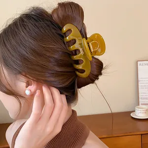 Eleganter olivgrüner Haarkrebs aus Acryl für Dutt-Frisuren und den täglichen Gebrauch