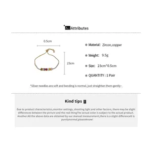 Detail view of a zircon copper bracelet with 23cm length and 0.5cm width parameters