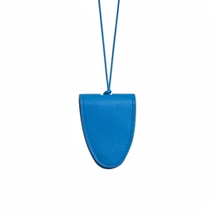 Leren Brilhouder Ketting Voor Dames Litschi Patroon Draagbare Brilclip Lange Trui Ketting Reis Accessoire