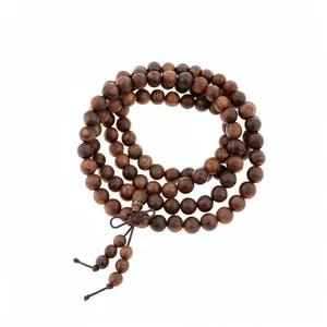 Vintage Wood Bead Wrap Bracelet For Women Multi-layer Coffee Brown Beaded Hand Chain Minimalist Zen Style Jewelry Gift