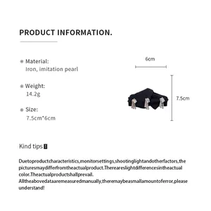 Gedetailleerde productspecificaties met afmetingen voor de haarclip in de nieuwe Chinese stijl
