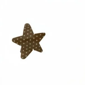 Chic brown star-shaped acetate hair clip with small white star patterns for women