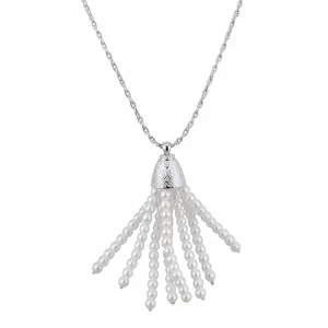 Élégant Collier de Perles Artificielles avec Gland Longue Chaîne de Pull en Alliage pour Femmes Bijoux de Luxe Polyvalents Cadeau