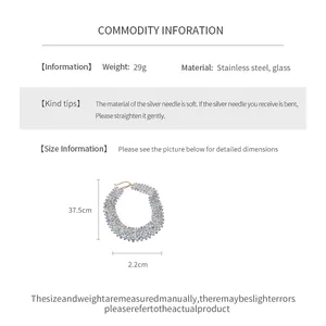 Produktdetails und Größeninfos für die Perlenkette aus Edelstahl und Glasperlen