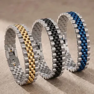 Edelstahl Fünfgliedrige Jubilee Kette Armband Für Herren Damen Europäische Mode Massives Uhrenarmband Schmuck Geschenk
