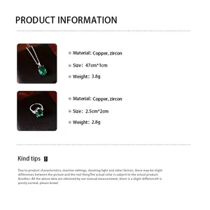 Produktdetails und Spezifikationen für das ovale Zirkon Halsketten und Ring Set