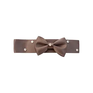 Koreanischer Stil Strass Schleife Haarspange Satin Stoff Entenschnabel Clip Elegant Exquisite Hinterkopf Dutt Haarnadel Für Damen Täglicher Schmuck