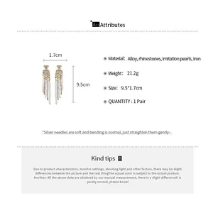 Spécifications détaillées des boucles d'oreilles vintage françaises avec perles et strass