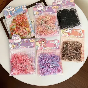 Farbige dicke elastische Haarbänder für Kinder in verschiedenen Farben und Packungen