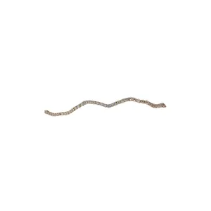 Französischer Stil Geometrisches Wellen Armband für Damen Vergoldetes Kupfer Strass Eingelegtes Verstellbares Armband Eleganter Schmuck