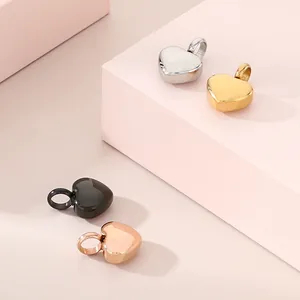 Fashion Love Heart Pendant Charm Mirror Polished 304 Stainless Steel Jewelry Making Accessories For DIY Necklace Pendant Craft Jewelry