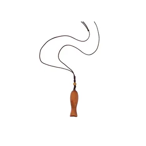 Halskette Im Neuen Chinesischen Stil Holz Kleiner Fisch Anhänger Vintage Künstlerisch Lange Pulloverkette Für Damen Schmuck