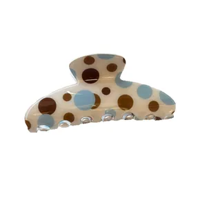 Luxuriöse Acryl Punktmuster Haarklammer Für Damen Eleganter Frischer Stil Haarclip Raffinierter Dekorativer Haarschmuck