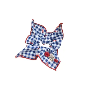 Koreaanse Stijl Kantrand Scrunchie Zoete Stof Haartouw Groot Volume Haarelastiek voor Vrouwen Bloemen Ruitjespatroon