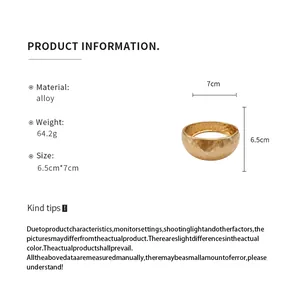 Detailed dimensions and product specification for this gold hammered textured oval bangle