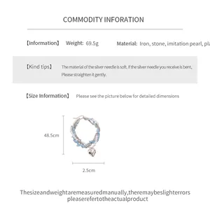 Spécifications détaillées du collier à pendentif cœur multicouche de 48,5 cm de long
