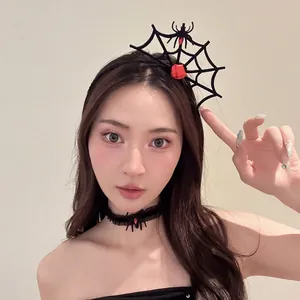 Gothic Halloween Spinnennetz Stirnband und passendes Halsband Set für Damen Kostüme Zubehör
