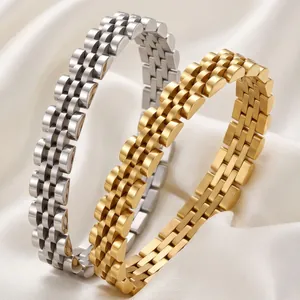 Bracelet en Acier Inoxydable Style Bracelet de Montre Jubilee Mode Minimaliste Unisexe Chaîne Pour Hommes Femmes Cadeau Bijoux