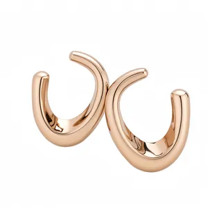 Koreaanse Stijl IJzeren Holle Geometrische Oorknopjes Met Zilveren Oorsteker Verguld Goud Mode Sieraden Voor Dames