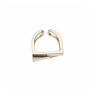 Bague Ouverte Carrée en Zirconia et Acétate pour Femmes Moderne Géométrique en Cuivre Réglable Bague d'Index de Mode