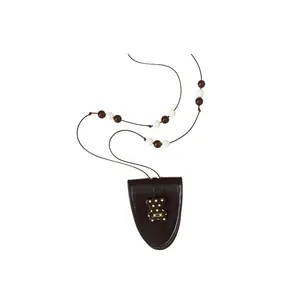 Vintage Leren Hart Kat Beer Brillenhouder Hanger Ketting Niche Ontwerp Kralen Trui Ketting Vakantie Decoratieve Accessoires Vrouwen