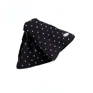 Koreaanse Stijl Stof Polka Dot Strik Haarklem Acryl Grote Haaienklem Voor Vrouwen Elegante Haarstyling Accessoires Dagelijks Feest