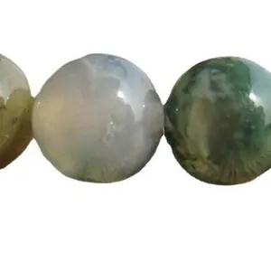 Macro view of natural Indian agate round beads for DIY jewelry making accessories