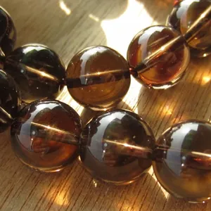 7A Smoky Quartz Beads Artificial Crystal Round Loose Beads For DIY Jewelry Making Accessories Bracelet Necklace Findings