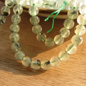 Natural Prehnite Round Beads AAA Grade Pale Green Smooth Gemstone For DIY Jewelry Making Necklace Bracelet Women Gift