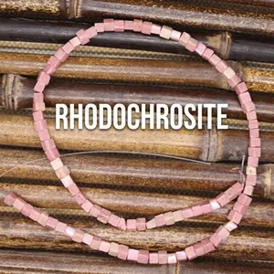 Natuurlijke roze rhodochrosiet 4mm vierkante kubuskralen voor DIY sieraden maken