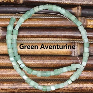 Natuurlijke groene aventurijn jade 4 mm kubusvormige kralen voor doe-het-zelf sieraden maken