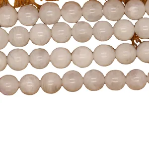 Perles rondes en pierre de lune naturelle avec reflets bleus pour bijoux faits main