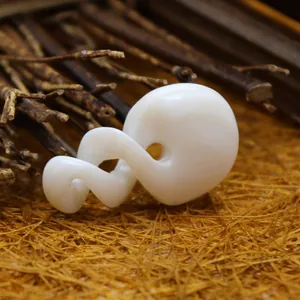 Minimalist Spiral Pearl Shell Pendant White Shell Jewelry Making DIY Accessory Hand Polished Craft Pendant for Women