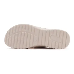Detailed view showing the textured anti-slip thick outsole of a women's casual sports sandal