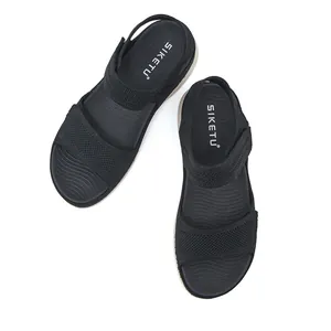 Women's sporty casual sandals featuring adjustable Velcro straps and breathable mesh upper